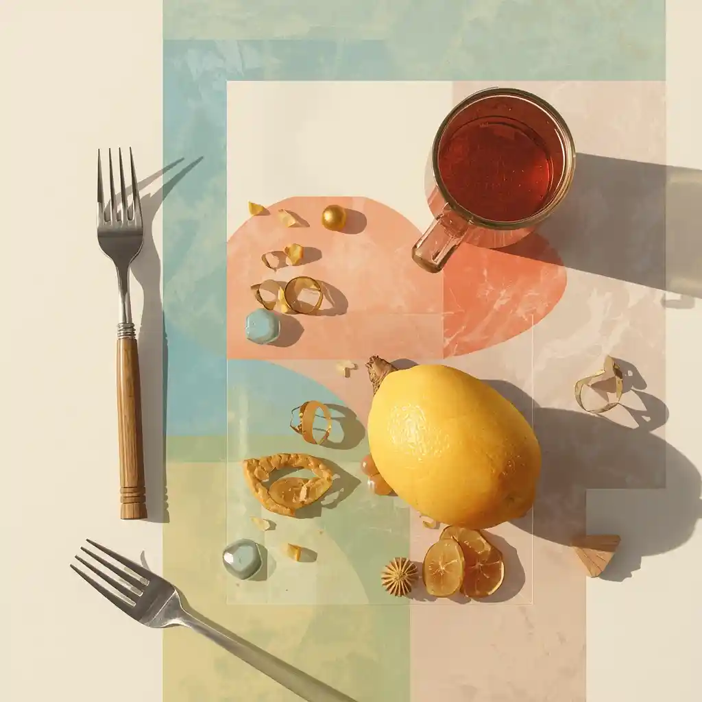 Abstract representation of a calm morning breakfast ritual